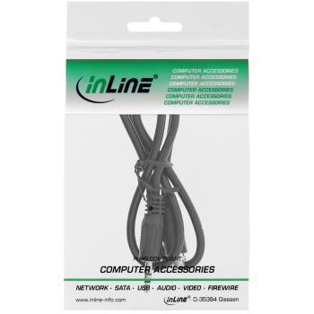 Preview: InLine® Audio Adapterkabel, 3,5mm Stereo Stecker/Einbaubuchse mit Gewinde, 0,6m