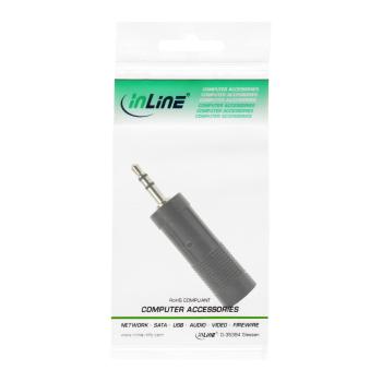 Preview: InLine® Audio Adapter, 3,5mm Klinke Stecker Stereo an 6,3mm Klinke Buchse Stereo