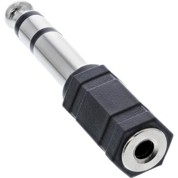 Preview: InLine® Audio Adapter, 6,3mm Klinke Stecker an 3,5mm Klinke Buchse, Stereo