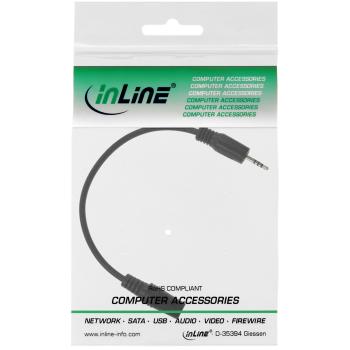 Preview: InLine® Klinken Adapterkabel 4pol. 2,5mm Stecker -> 4pol. 3,5mm Buchse, 0,2m