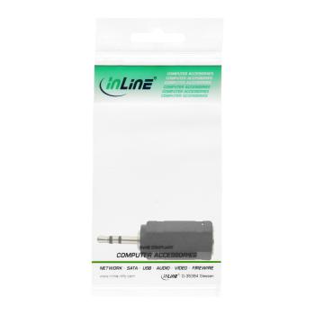 Preview: InLine® Audio Adapter, 2,5mm Klinke Stecker zu 3,5mm Buchse, Stereo