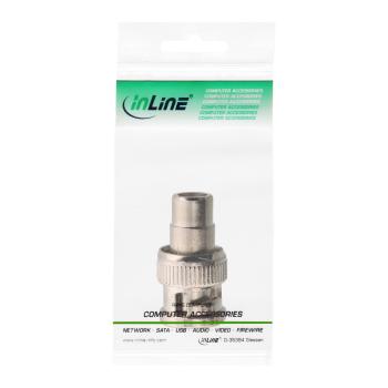 Preview: InLine® Video Adapter, 1x Cinch Buchse auf BNC Stecker