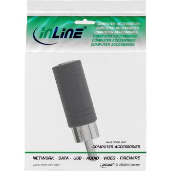 Preview: InLine® Audio Adapter, Cinch Stecker auf 3,5mm Klinke Buchse, Mono