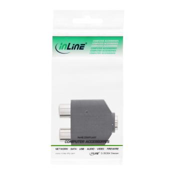 Preview: InLine® Audio Adapter, 3,5mm Klinke Buchse Stereo an 2x Cinch Buchse
