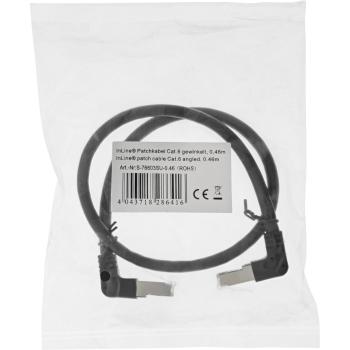 Preview: InLine® Patchkabel oben/unten gewinkelt, S/FTP (PiMf), Cat.6, schwarz, 2,36m
