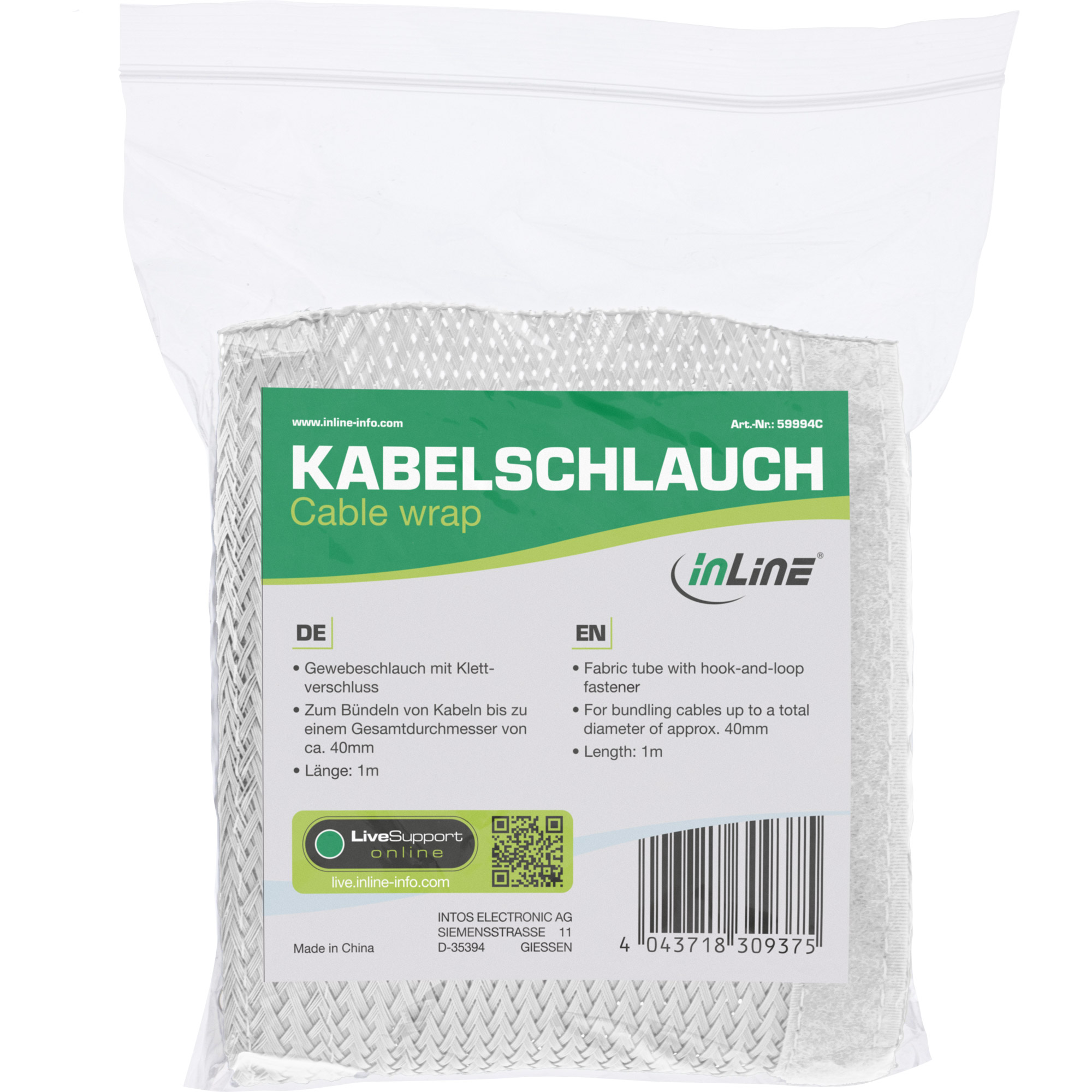 QUARKZMAN Hitzeschutzschlauch – 5x 1 M, 6 Mm Innendurchmesser, Selbstschließend, Silikon-Glasfaser, -30 Bis +400 °C