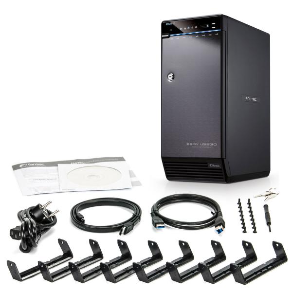 FANTEC QB-X8US3-6G Storagegehäuse 8x3,5" SATA HDD/SSD, USB3.2, eSATA