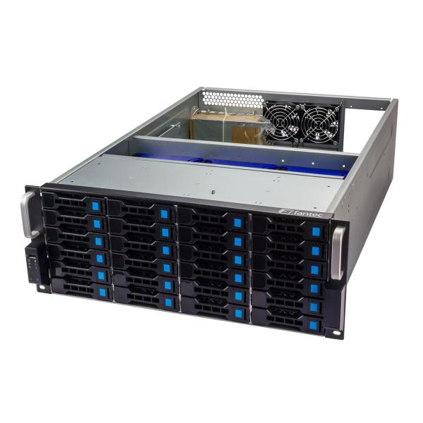 FANTEC SRC-4240X07-12G, 24x 4HE 19"-Storagegehäuse ohne Netzteil, 680mm tief