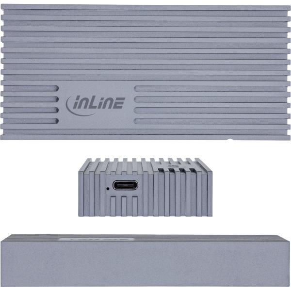 InLine® USB4-Gehäuse, USB-C zu M.2 NVMe SSD, 40Gb/s, Aluminium