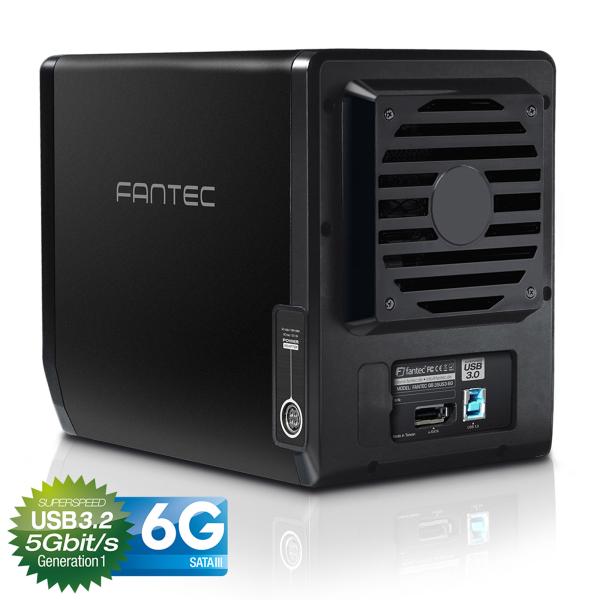 FANTEC QB-35US3-6G, 4x 3.5" HDD Gehäuse, USB 3.2, schwarz