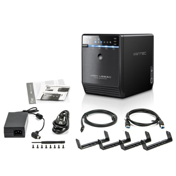 FANTEC QB-35US3-6G, 4x 3.5" HDD Gehäuse, USB 3.2, schwarz