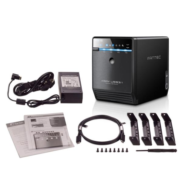 FANTEC QB-35U31 Storagegehäuse 4x3,5" SATA HDD/SSD, USB3.2, USB-C, 10G