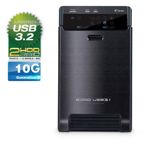 FANTEC QB-X2U31R, 2x 3.5" HDD RAID Gehäuse mit USB 3.2