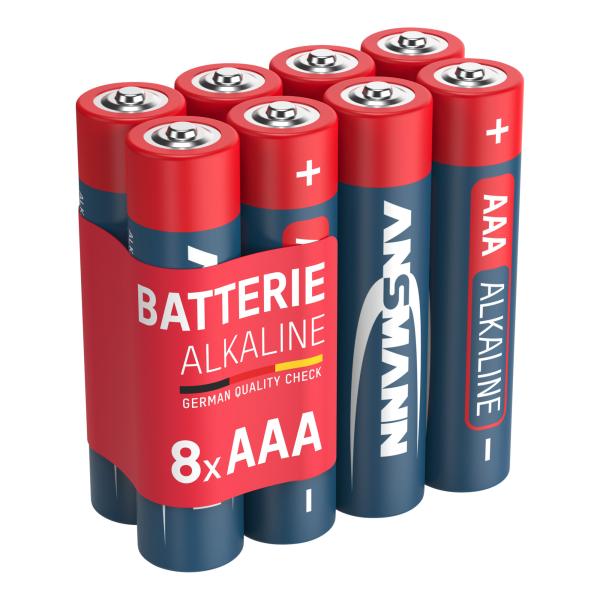 ANSMANN 5015360 RED Alkaline-Batterie, Micro (AAA), LR03, 8er Pack