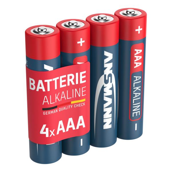 ANSMANN 5015553 RED Alkaline-Batterie, Micro (AAA), LR03, 4er Pack