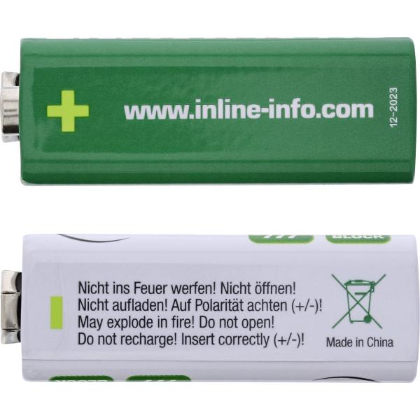 InLine® Alkaline High Energy Batterie, 9V Block 6LR61, 2er Pack