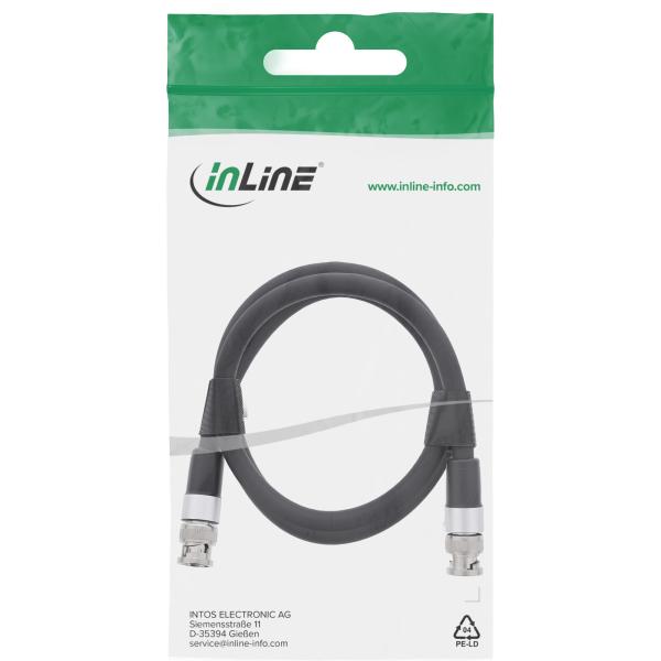 InLine® BNC Videokabel, 12G-SDI, 4K60Hz, 75 Ohm, 1m