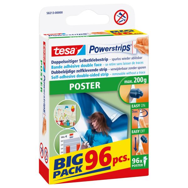 tesa® Powerstrips, POSTER BIGPACK, weiß