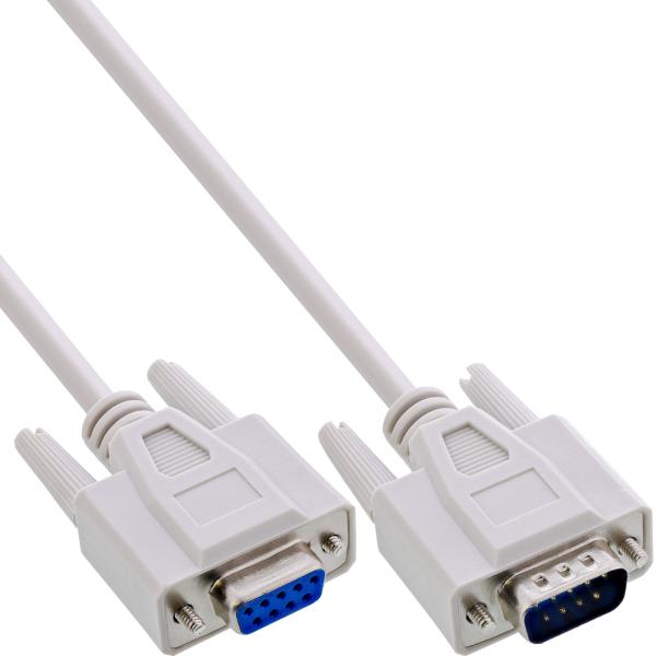 InLine® Serielle Verlängerung, 9pol Stecker / Buchse, vergossen, 1:1 belegt, 7m