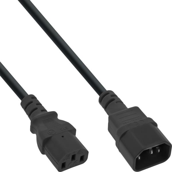 InLine® Kaltgeräteverlängerung, C13 auf C14