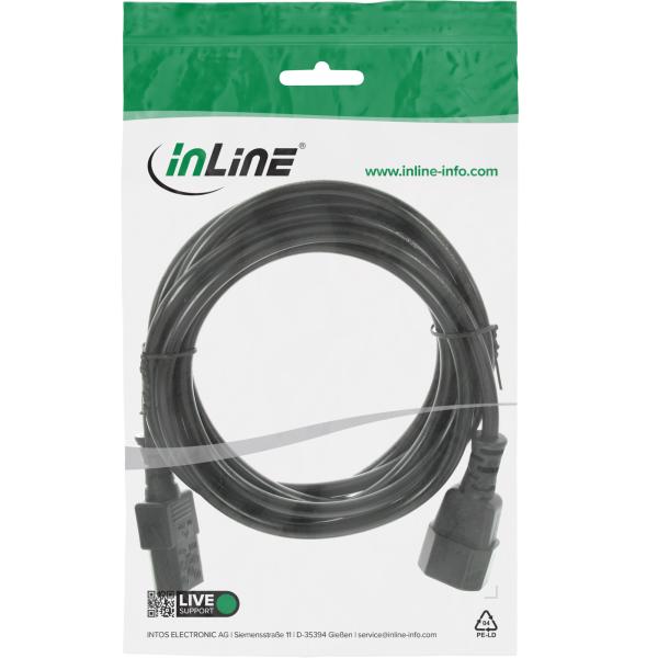 InLine® Kaltgeräteverlängerung, C13 auf C14