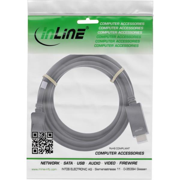 InLine® DisplayPort zu HDMI Konverter Kabel, 4K/60Hz