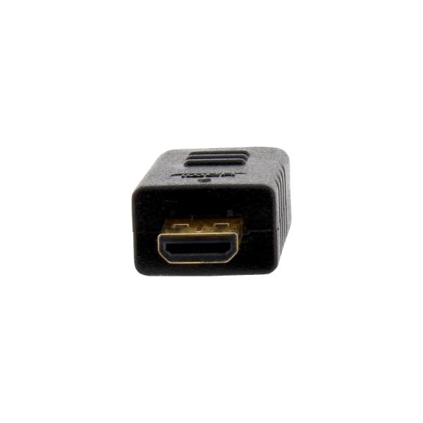 InLine® HDMI Superslim Kabel A an D, HS mit Eth., Premium, schwarz / gold