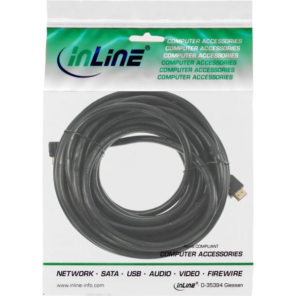 InLine® High Speed HDMI® Mini Kabel, Stecker A auf C, verg. Kont., schwarz