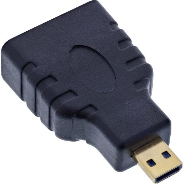 InLine® HDMI Adapter, HDMI A Buchse auf Micro HDMI D Stecker, 4K/60Hz