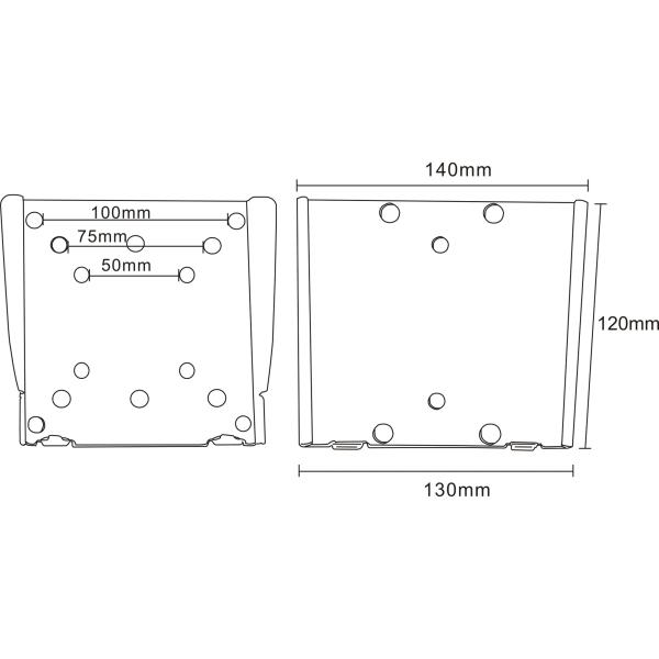 InLine® Wandhalterung für Flachbildschirme, 33-69cm (13-27"), max. 30kg