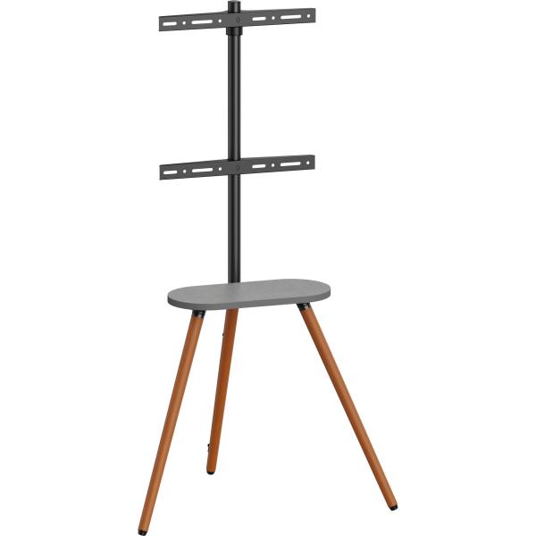 InLine® woodstand II, TV-Standfuß mit Ablage, Dreibein, 43"-65" (110-165cm)