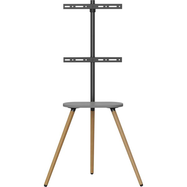 InLine® woodstand II, TV-Standfuß mit Ablage, Dreibein, 43"-65" (110-165cm)