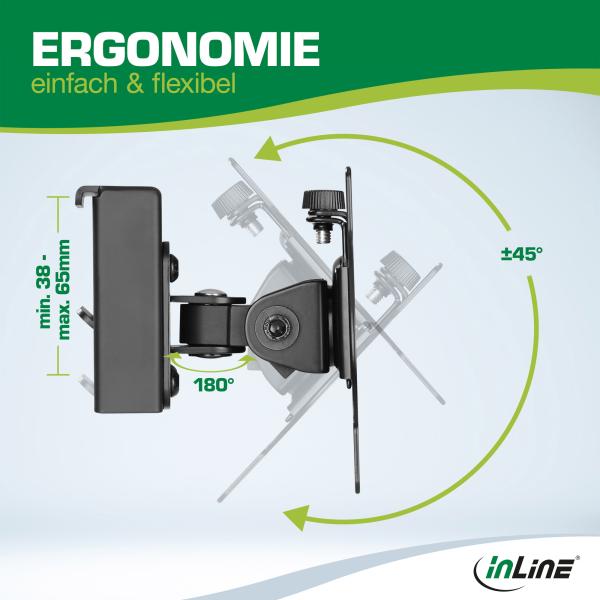 InLine® Slatwall Monitorhalterung kurz