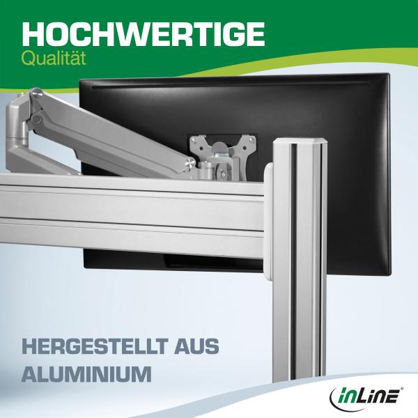 InLine® Slatwall Monitorhalterung lang, weiß