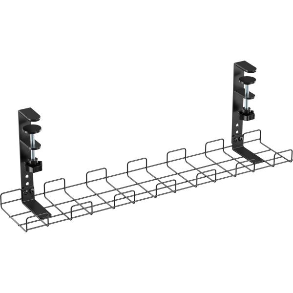 InLine® Kabelführungs-Gitter 60cm für Tischmontage mit Schraubklemmen, schwarz