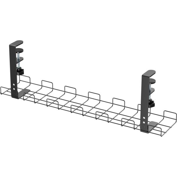 InLine® Kabelführungs-Gitter 60cm für Tischmontage mit Schraubklemmen, schwarz