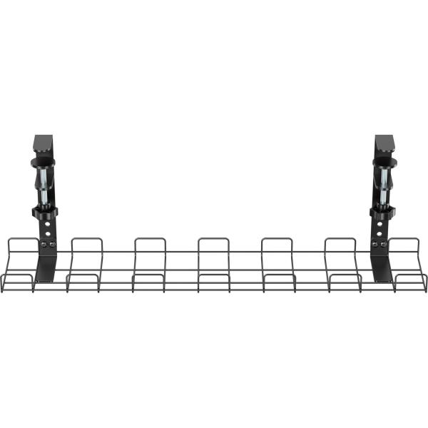 InLine® Kabelführungs-Gitter 60cm für Tischmontage mit Schraubklemmen, schwarz