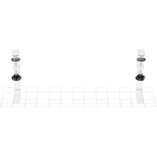 InLine® Kabelführungs-Gitter 60cm für Tischmontage mit Schraubklemmen, weiß