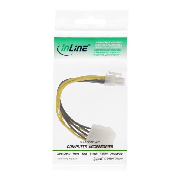 InLine® Stromadapter intern, 8pol ATX2.0 Netzteil (EPS) zu 4pol ATX1.3 Mainboard