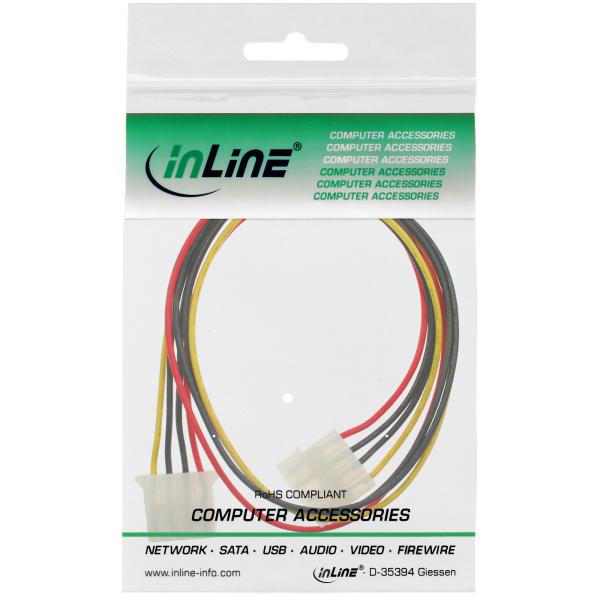 InLine® Strom Verlängerung intern, 5,25" 4pol ST / BU, 0,50m