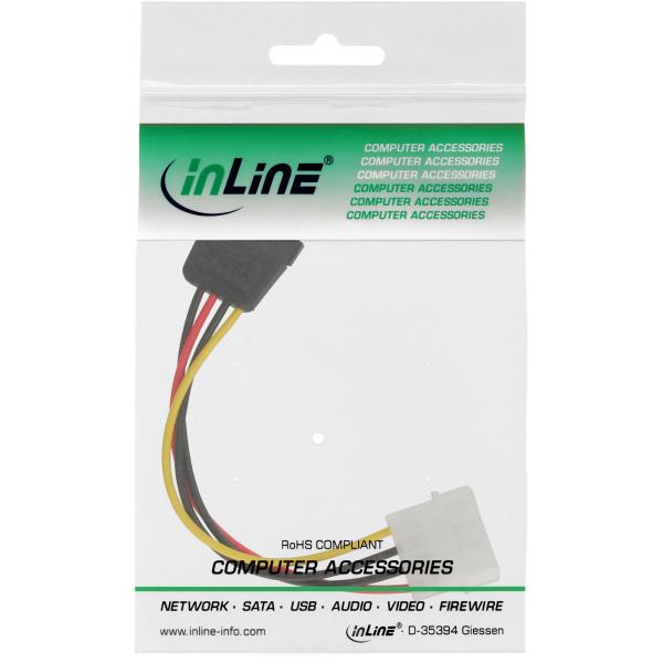 InLine® SATA Stromadapterkabel, 1x 13,34cm (5,25") BU an 15pol SATA ST, 0,30m
