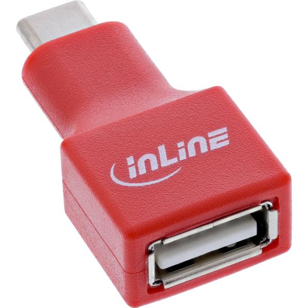 InLine® USB-Datenblocker, Adapter USB-C Stecker an USB-A Buchse, 5 V, 1,5 A