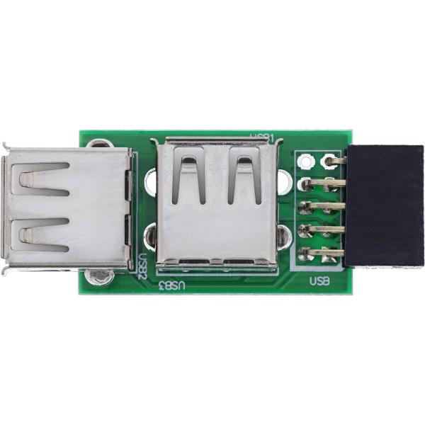 InLine® USB 2.0 Adapter, 2x Buchse A auf Pfostenanschluss