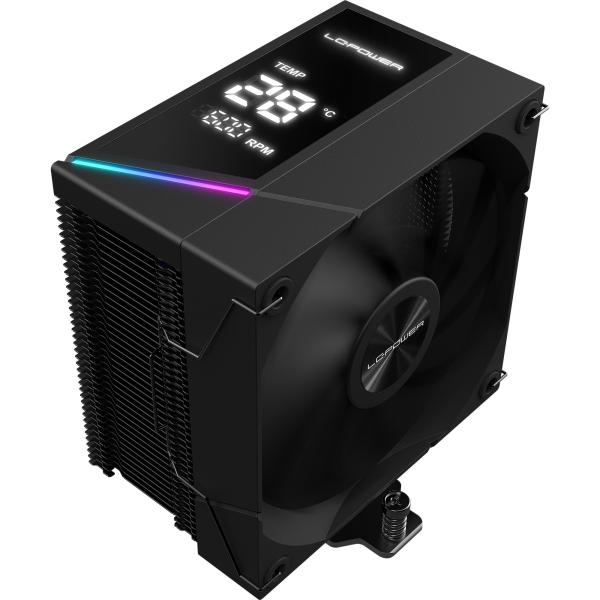 LC-Power LC-CC-120-DB6 DIGI, Gaming CPU-Kühler mit Heatpipes, Intel/AMD bis 230W