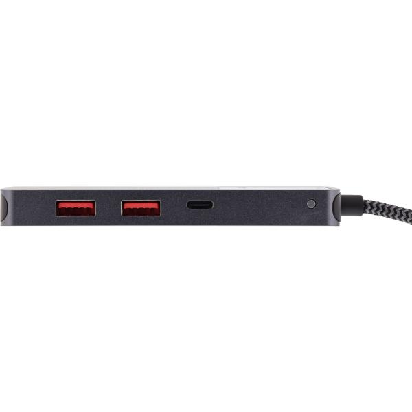 InLine® USB 3.2 Gen.2 Hub, 3x USB-C, 2x USB-A, HDMI 4K, PD 100 W, Display, grau