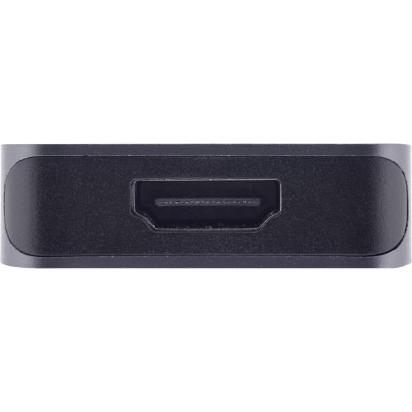 InLine® USB 3.2 Gen.2 Hub, 3x USB-C, 2x USB-A, HDMI 4K, PD 100 W, Display, grau