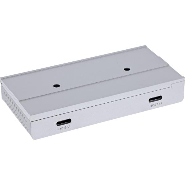 InLine® 4-Port Magnetic USB Hub, 2x USB-C, 2x USB-A, 10Gb/s, Aluminiumgehäuse