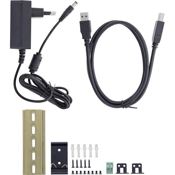 InLine® USB 3.2 Gen.1 Industrie-Hub, 4 Port, Aluminiumgehäuse, mit Netzteil