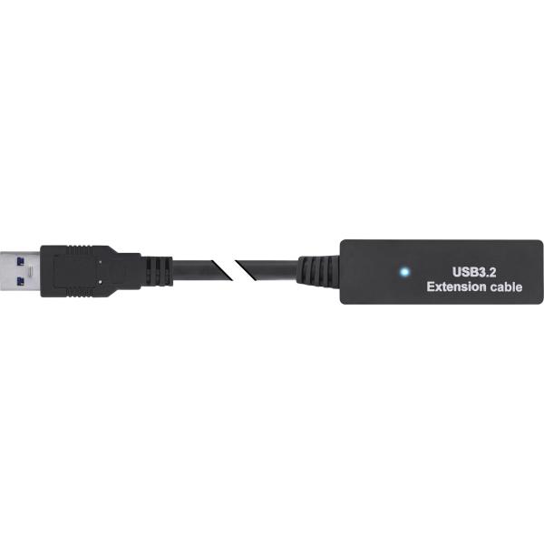 InLine® USB 3.2 Gen.1 Aktiv-Verlängerung, USB-A Stecker an USB-C Buchse, 5m