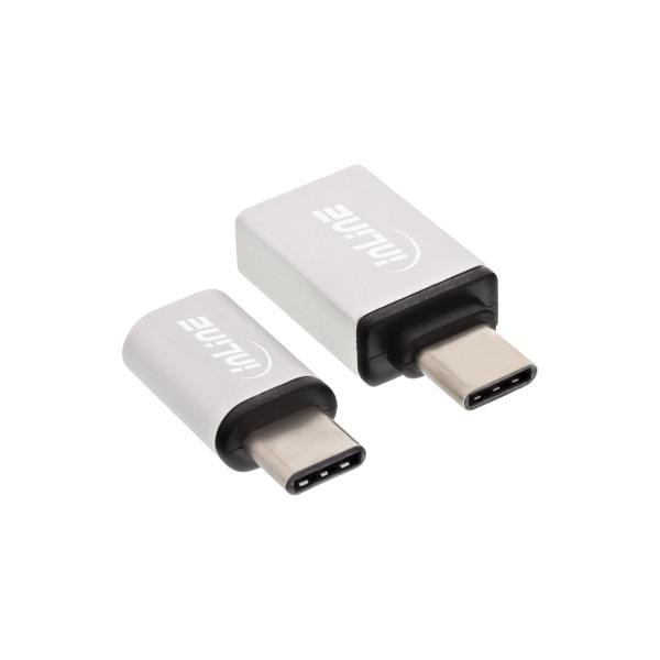 InLine® USB Adapter-Set USB-C an USB 2.0 Micro-B & USB 3.2 Gen.1 USB-A